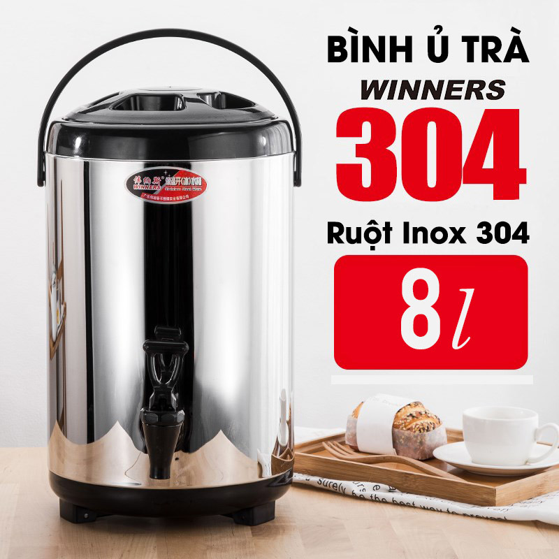 Bình Ủ Trà 10L Winner - Inox 304