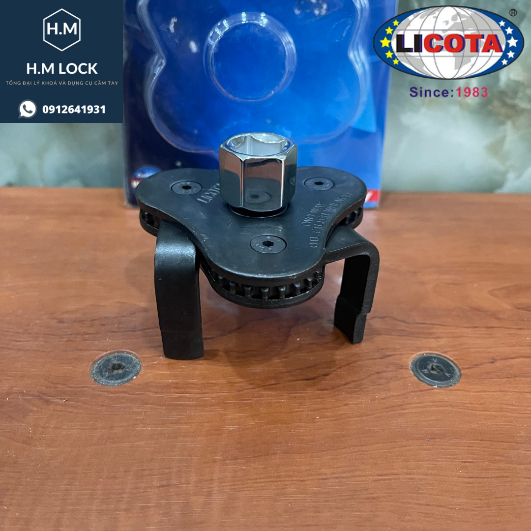 Cảo mở lọc dầu chân dẹp licota - thép cr-v đen siêu cứng, không gỉ cao cấp - ata-0257a - hm lock