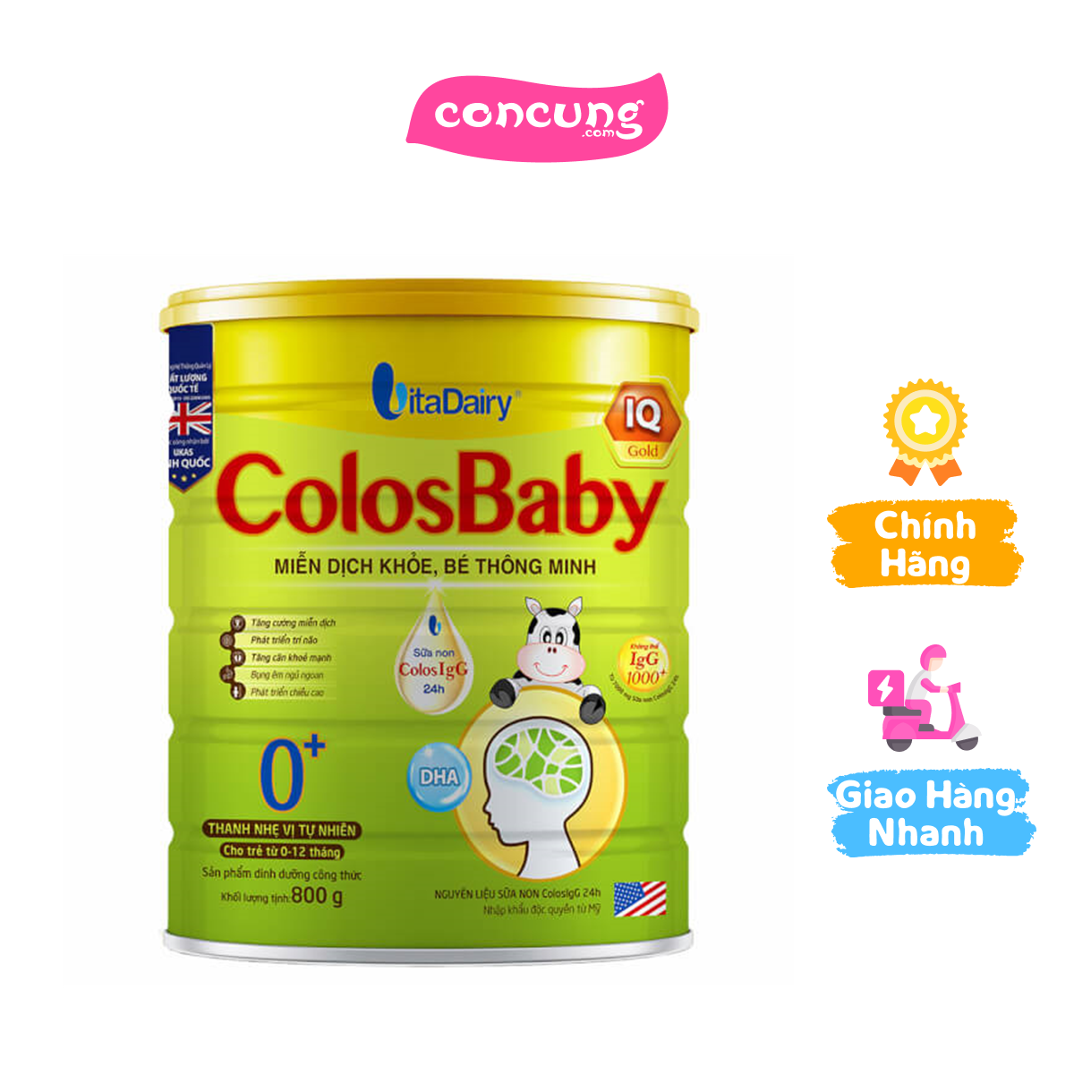 Spdd công thức colosbaby iq gold 0+ 800g - s