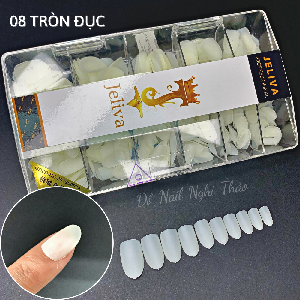 Móng úp tay nhám JELIVA  A hộp 500 móng