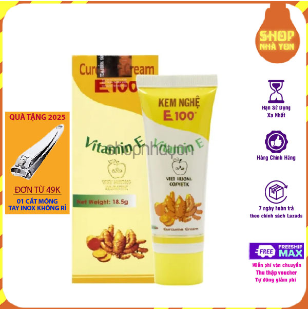 Kem Nghệ Giảm Mụn Mờ Sẹo Thâm E100 18.5Gr