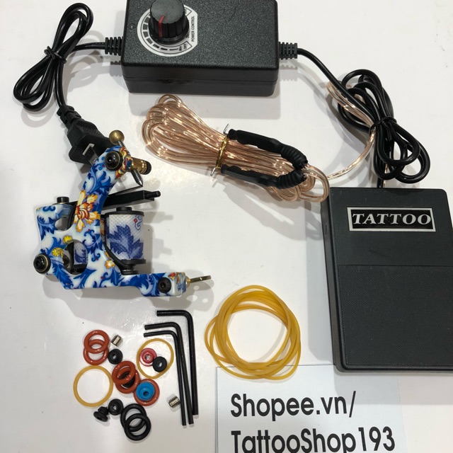 Combo biến áp mini +máy xăm trung cấp
