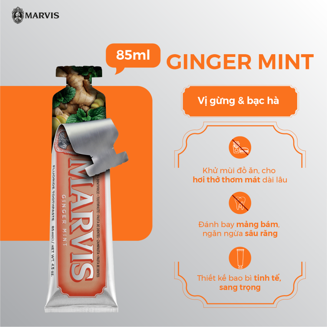 Kem Đánh Răng MARVIS Ginger Mint 85ML