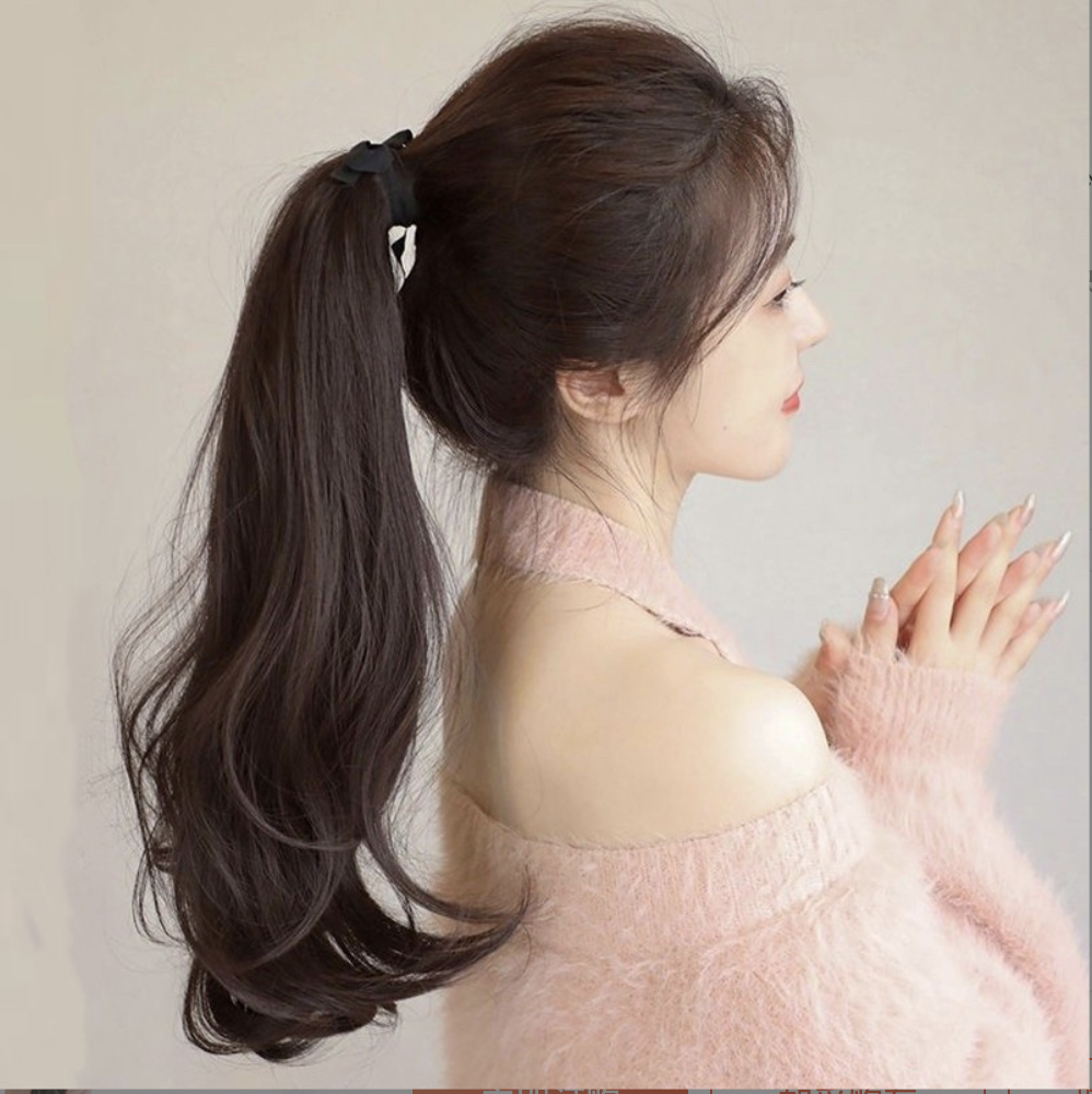 Kẹp ngoặm đuôi tóc giả Hàn Quốc cao cấp ( dài 40cm )