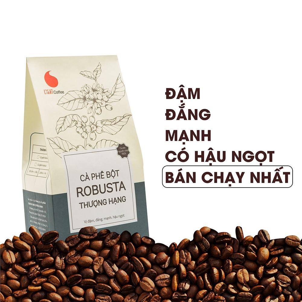 [HCM]Cà phê Robusta Thượng Hạng Light Coffee Hạt nguyên chất 500g - Rang medium Light Coffee