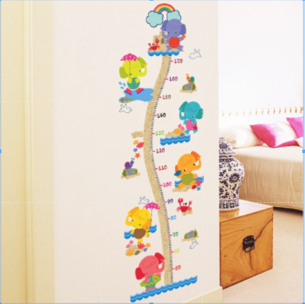 HCM Decal dán tường thước đo thú voi