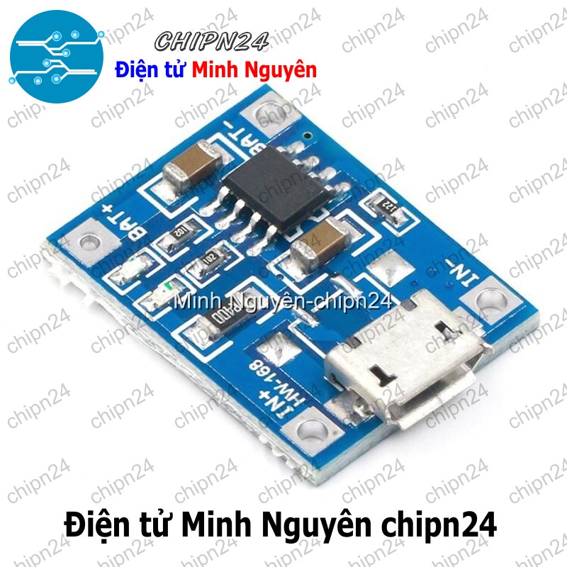 [1 cái] (F20.2) Mạch Sạc Pin TP4056 Cổng Micro USB (Mạch sạc pin 18650) - HH001509