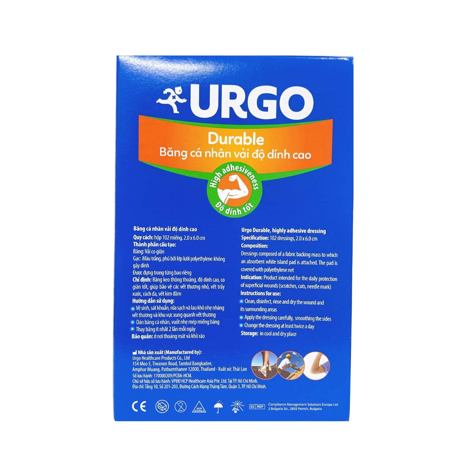 Băng cá nhân Urgo Durable 1 hộp