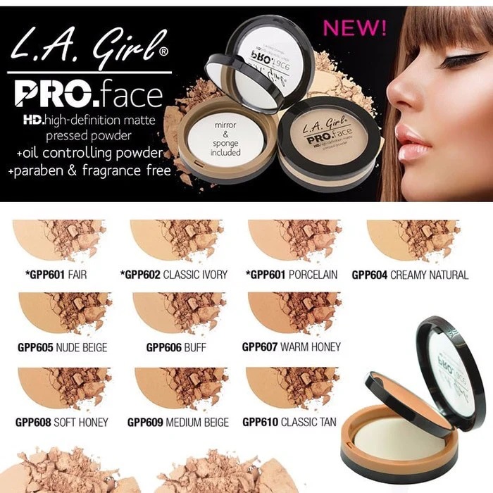 Phấn phủ kiềm dầu LA Girl Pro Face Matte Pressed Powder