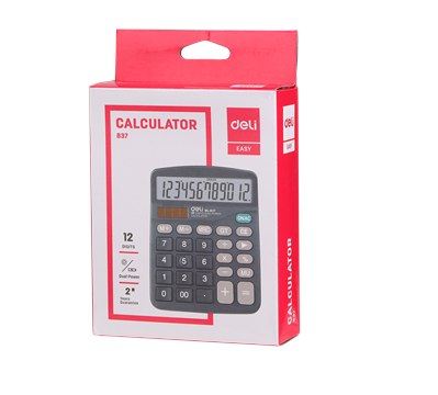 Máy tính 12 số Deli E837 / Deli E837 Calculator plastic - 12 digits