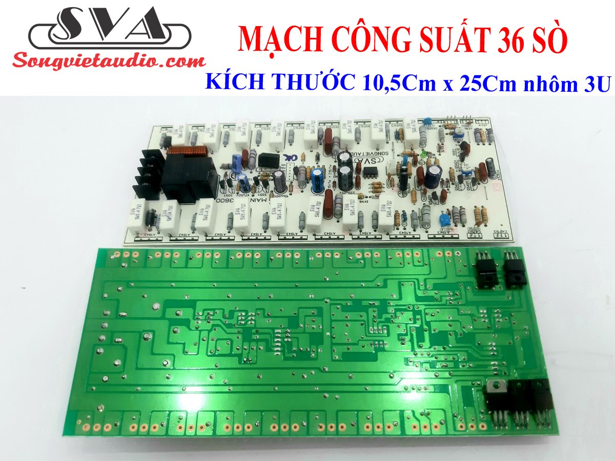 Mạch công suất 36 sò sợi thủy tinh dùng lắp main 2u - 2 mạch