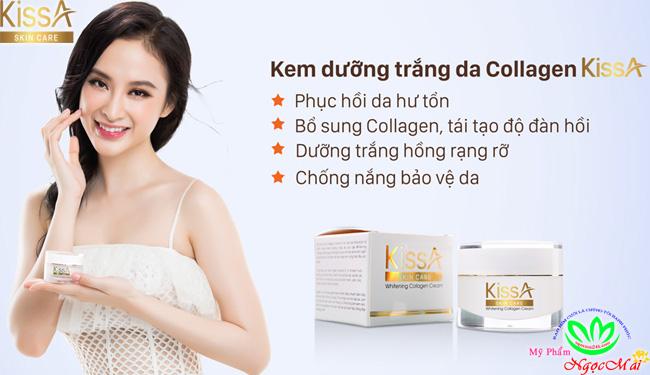 Kem dưỡng trắng da Collagen KissA Skin Care - Whitening Collagen Cream