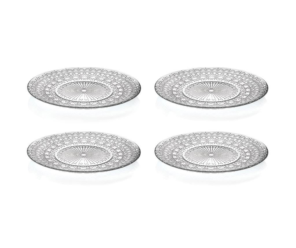Bộ 4 dĩa pha lê Ý RCR Medici 260mm