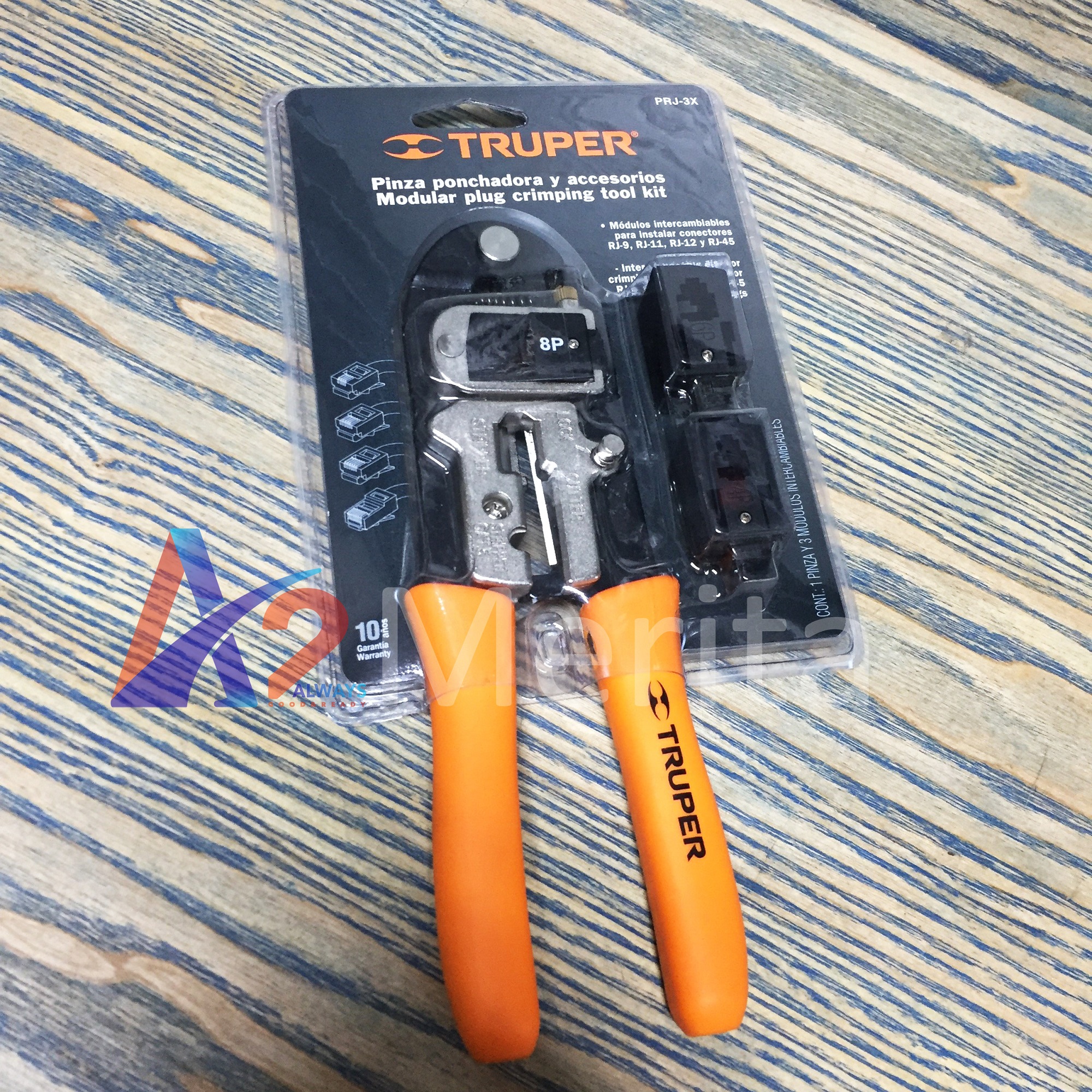 Kềm bấm cáp mạng nhiều đầu Truper 18343 (PRJ-3X)