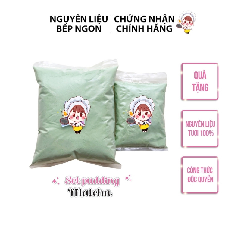 PUDDING MATCHA 500G - NGUYÊN LIỆU BẾP NGON