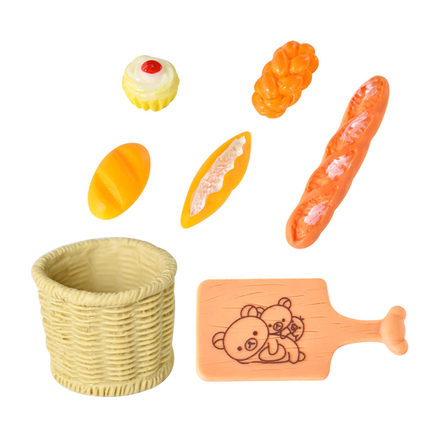 Mô hình khay giỏ bánh mì trang trí nhà búp bê