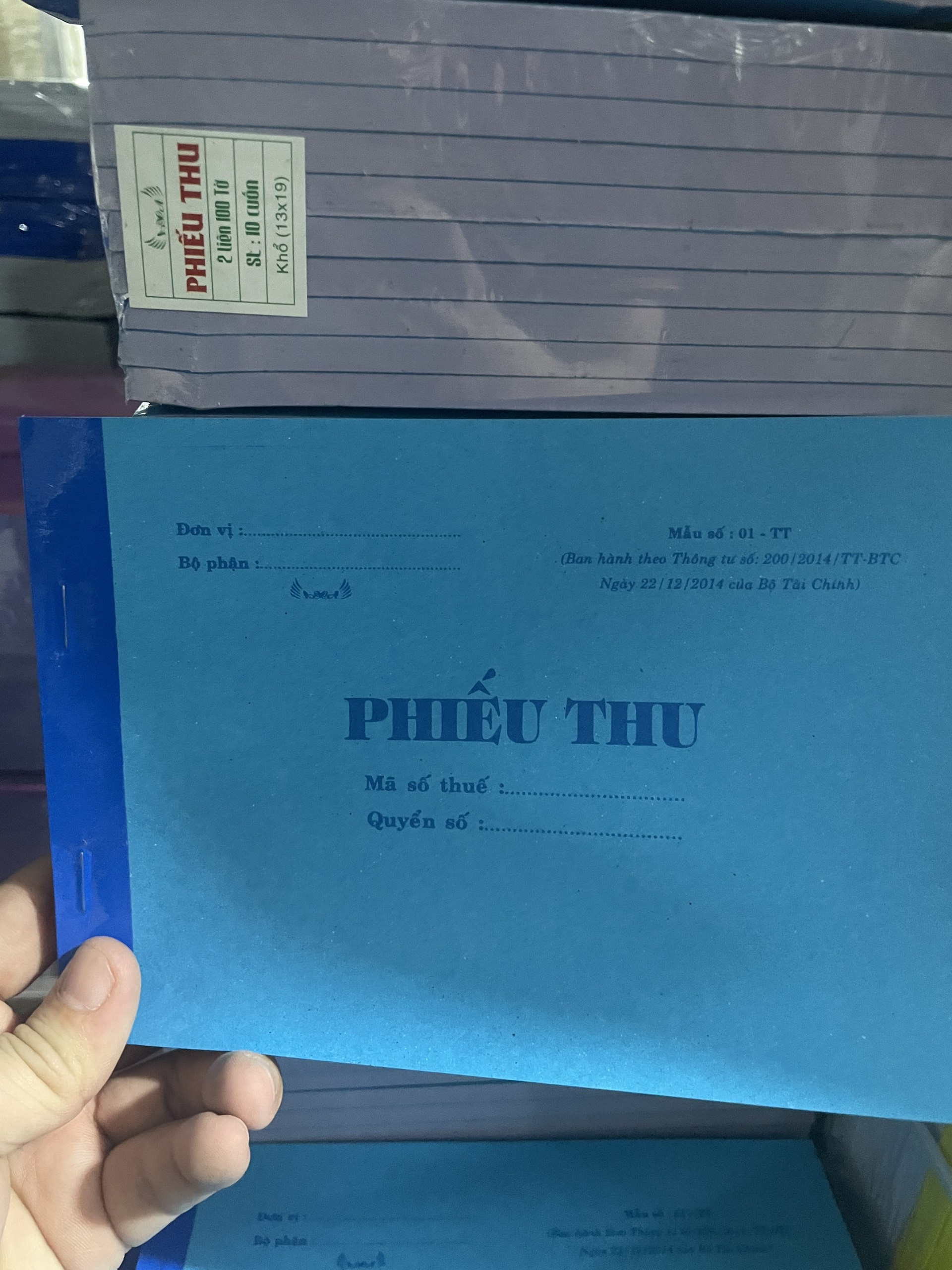 Phiếu Thu, Phiếu Chi 1 Liên, 2 Liên, 3 Liên Khổ 13 x 19cm