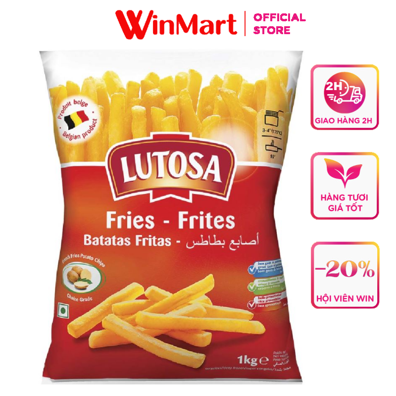 [Siêu thị WinMart] - LUTOSA Khoai tây đông lạnh sợi lớn túi 1kg