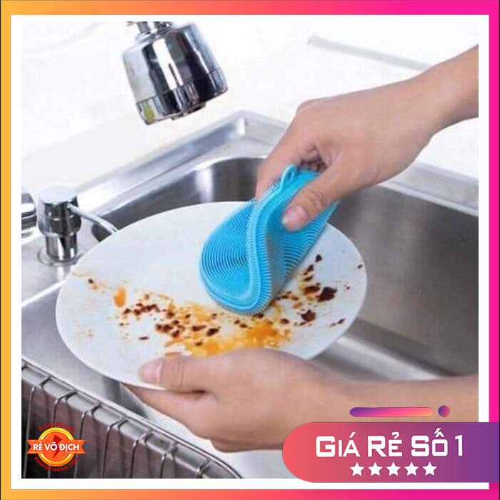 Miếng Rửa Chén Bát Silicon - Dụng Cụ Vệ Sinh - Thiết Bị Bếp - Vệ Sinh BátChén