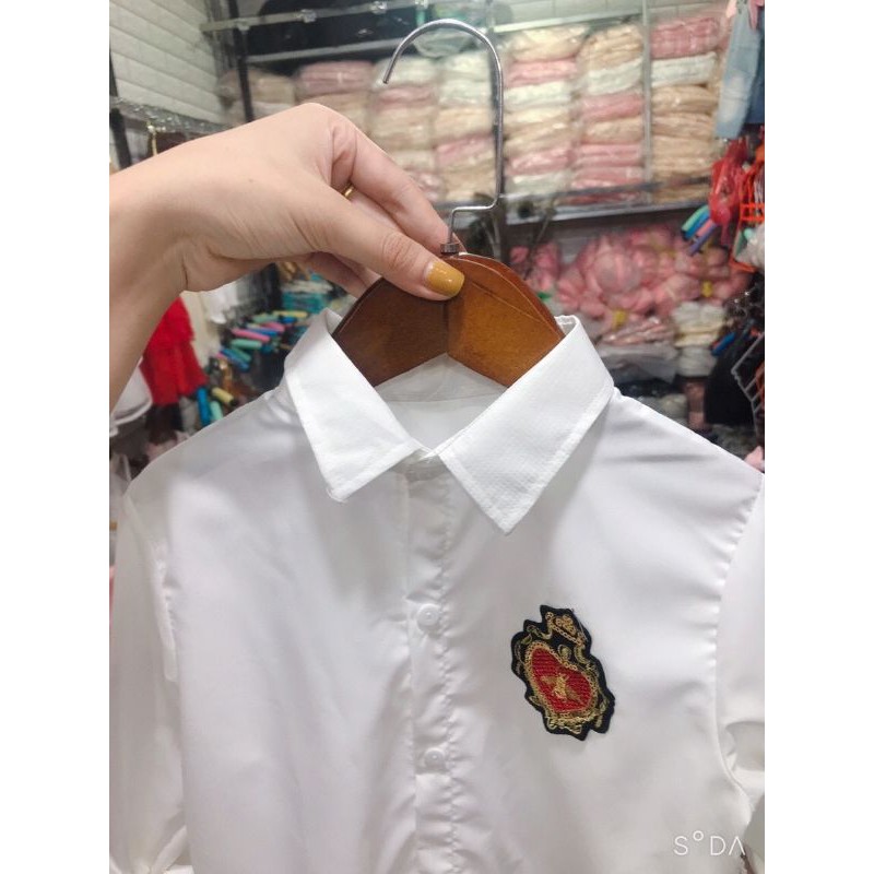 áo sơ mi trắng cao cấp cho bé trai 10-30kg