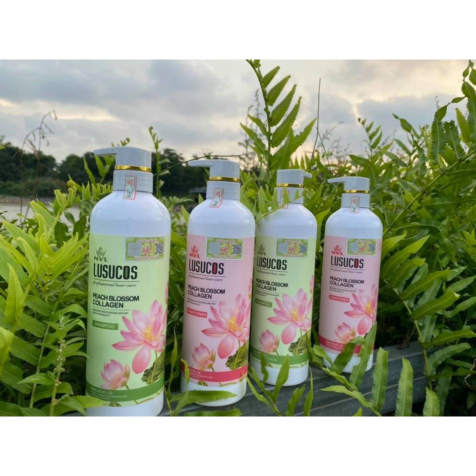 Cặp Dầu gội xả dưỡng sinh Lusucos 800ml x2