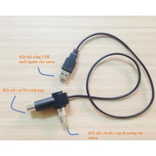 Dây cấp nguồn 5V cho anten DVB-T2 (màu nâu)