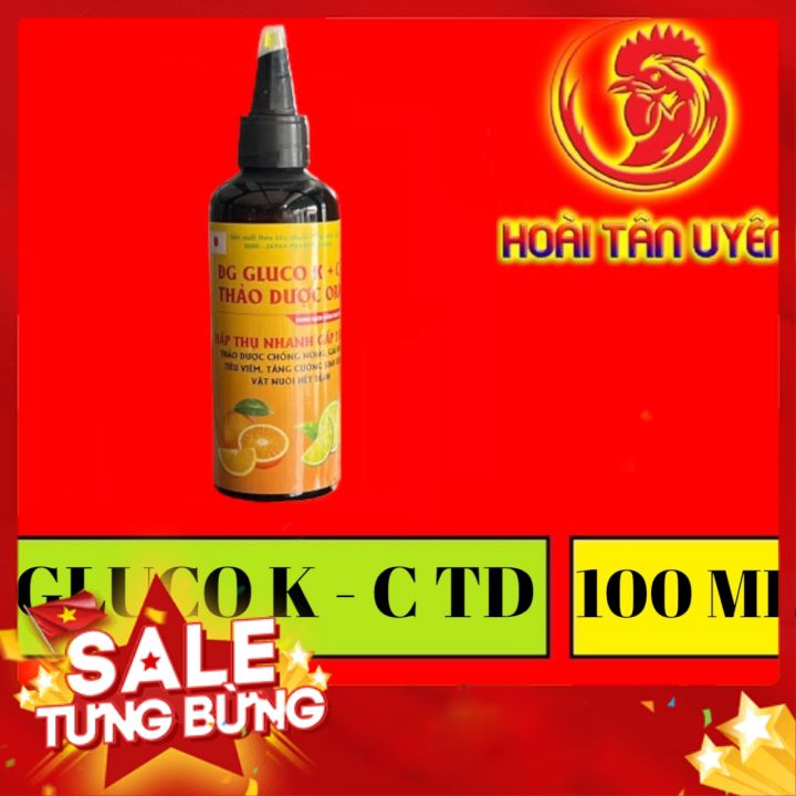 Điện giải gluco kc thảo dược giải nhiệt cung cấp năng lượng cho gà đá 100 ml