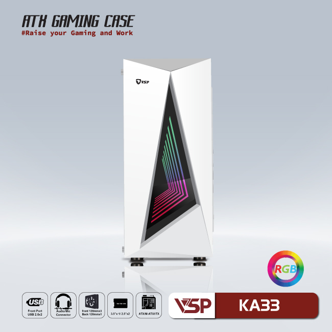 Vỏ Case Máy Tính VSP Gaming KA33 - Hàng Chính Hãng