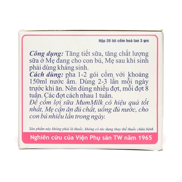 [HCM]Cốm Lợi Sữa Mum Milk Hộp 20 gói