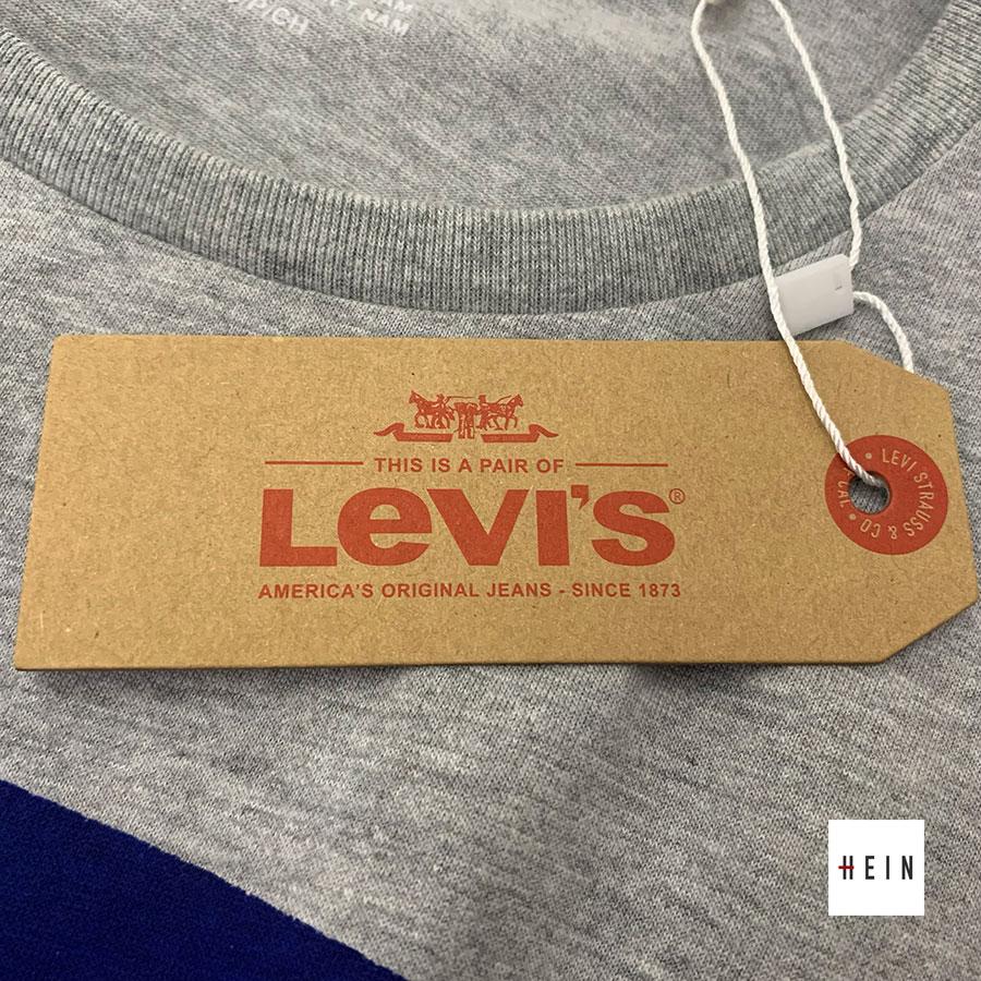 [Auth] Levis T-shirt Grey Classic logo - Women