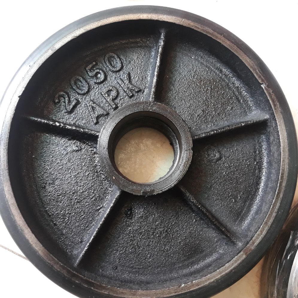 [HCM]Bộ 2 Bánh xe nâng tay 200×50 pu đen hoặc đỏ