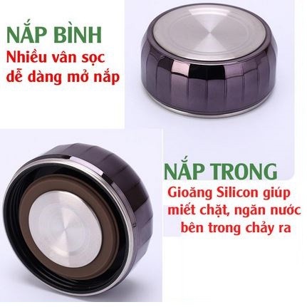 Bình giữ nhiệt inox 304 dung tích 1000ml 2 lớp cách nhiệt giữ nóng lạnh cao cấp dung tích 600ml, 1000ml, 1200ml