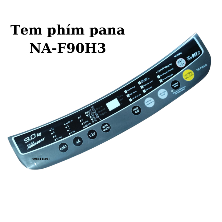 Tem phím máy giặt panasonic