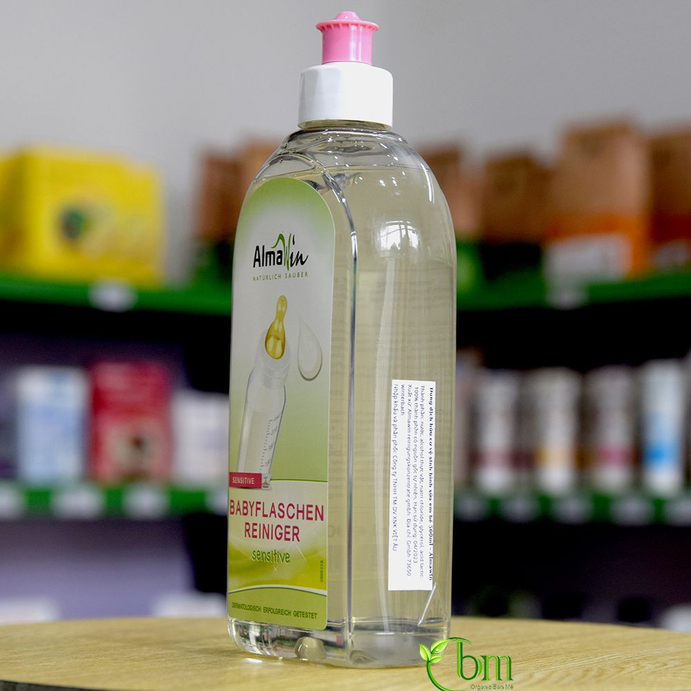 Nước vệ sinh bình sữa cho bé Almawin 500ml hữu cơ