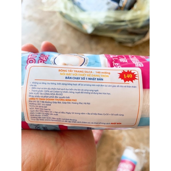 BÔNG TẨY TRANG SILCA FREE 140 MIẾNG [ BÁN CHẠY SỐ 1 NHẬT BẢN ]