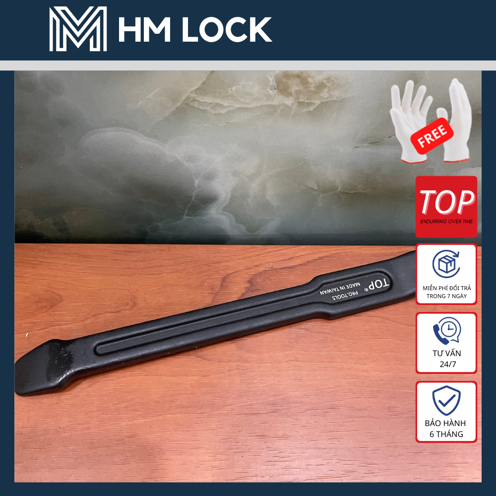 CÂY MÓC LỐP XE (NẠI XE) TOP - DÀI 280MM - THÉP ĐEN SIÊU CỨNG, KHÔNG GỈ CAO CẤP - HM LOCK