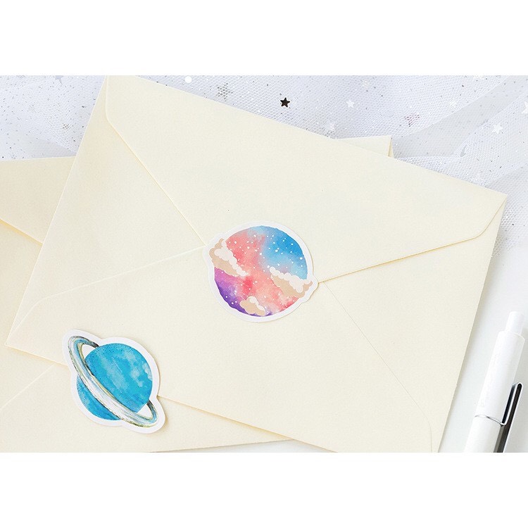 HỘP 45 STICKER HÀNH TINH TÍM