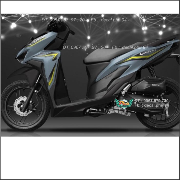 Tem rời Vario Chỉ xám xanh nhám (B)