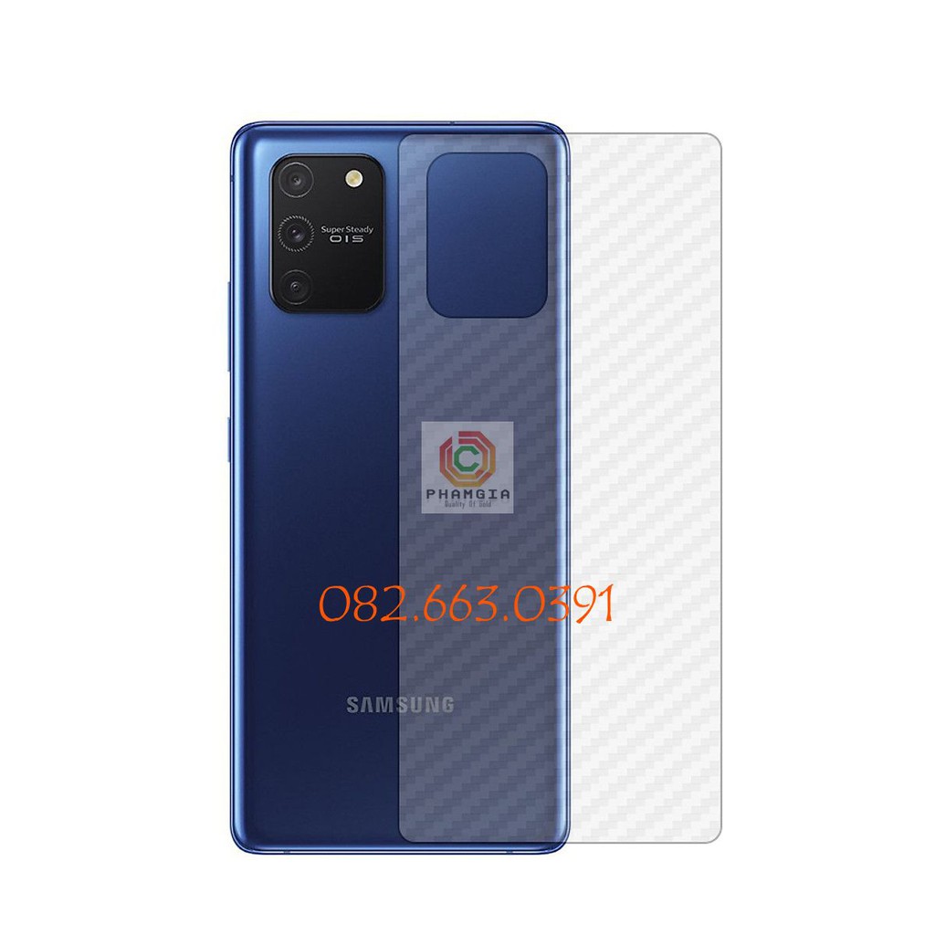 Miếng dán mặt lưng skin carbon Samsung Galaxy S10 Lite