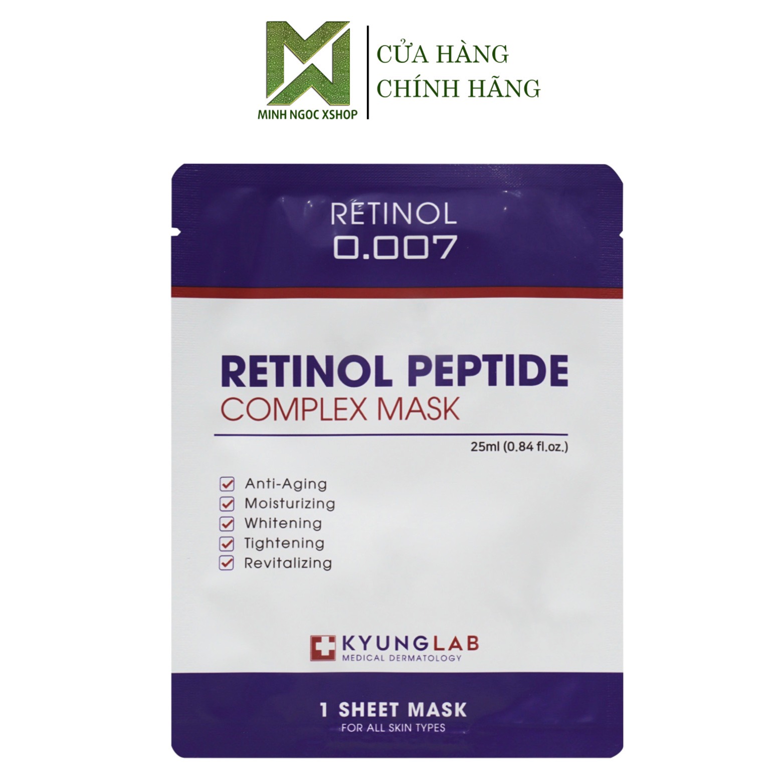 Mặt nạ Retinol Kyung Lab Peptide Complex Mask hộp 3 miếng