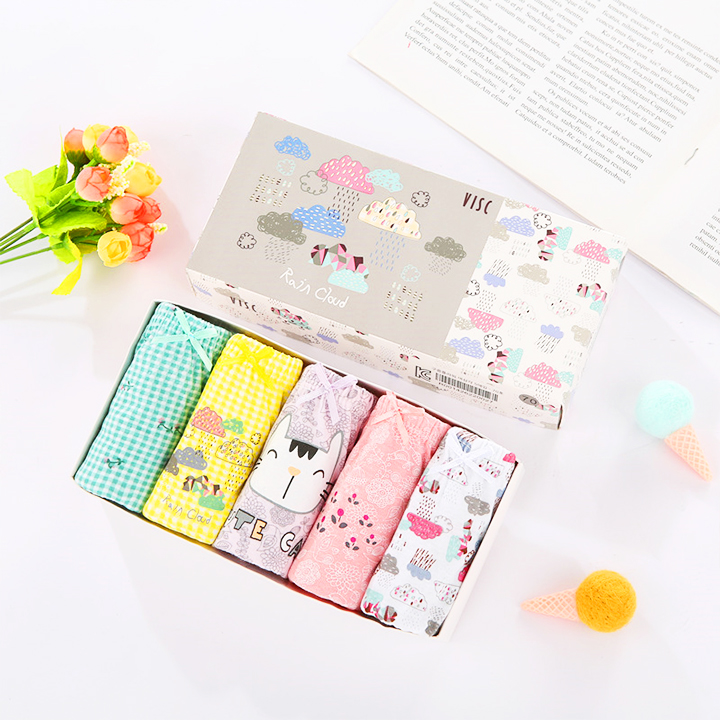 HOÀN TIỀN 15% - Set 5 quần chip cho bé gái Hộp 5 quần lót kháng khuẩn cho bé gái 1-12 tuổi chất cotton thoáng khí xuất Hàn cao cấp BBShine – C024