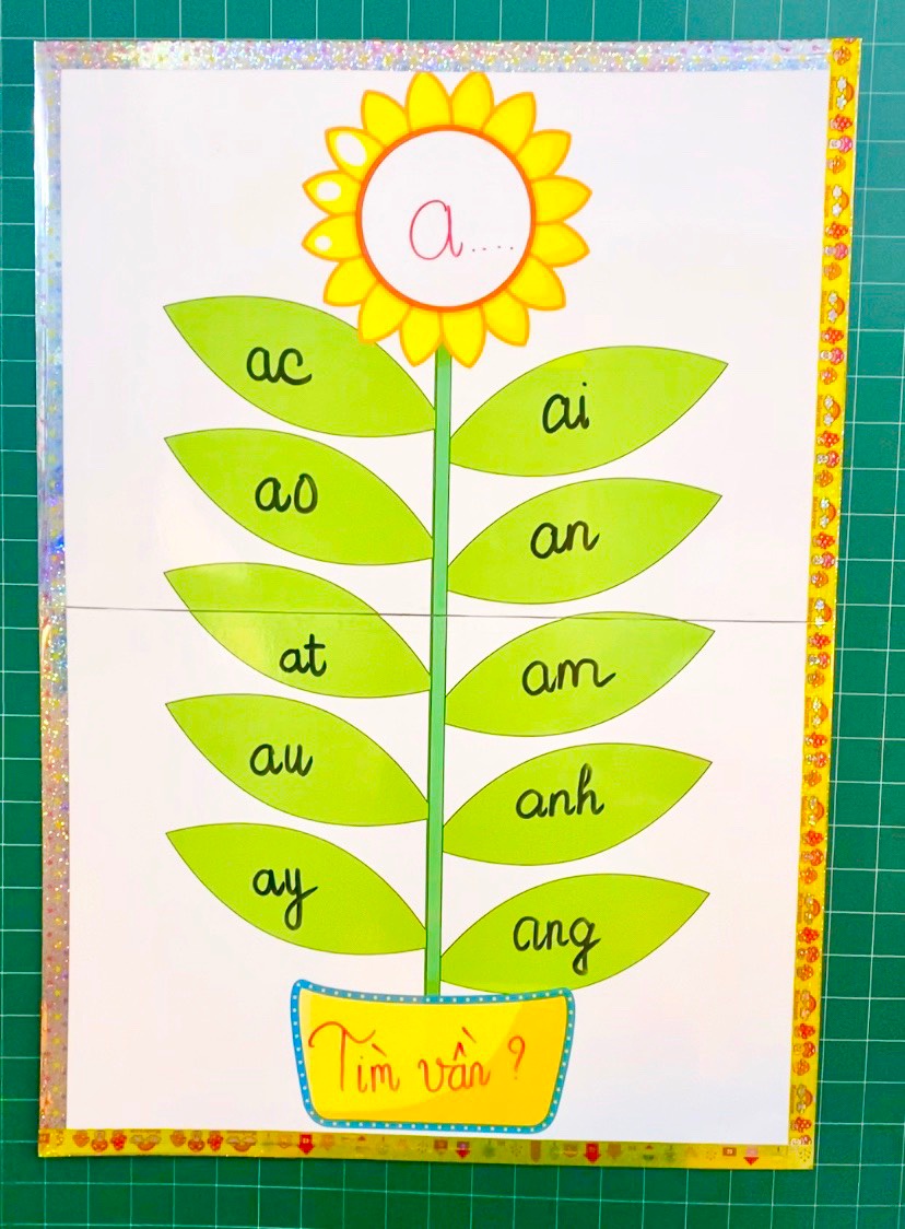 CHẬU HOA 10 LÁ size A2 (Đồ Dùng Dạy Học MIKI)