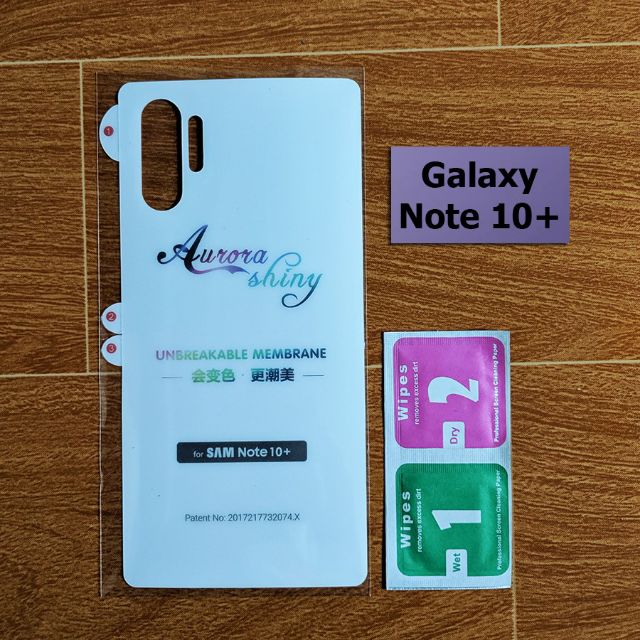 Miếng dán flim ppf mặt sau galaxy note 10 plus/ note 10+ bảo vệ lưng máy