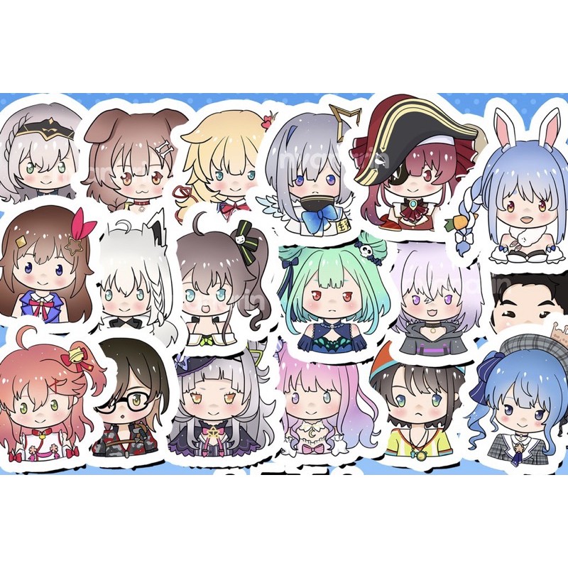 hình dán hololive 30-60 ảnh khác nhau ép lụa / Sticker hololive
