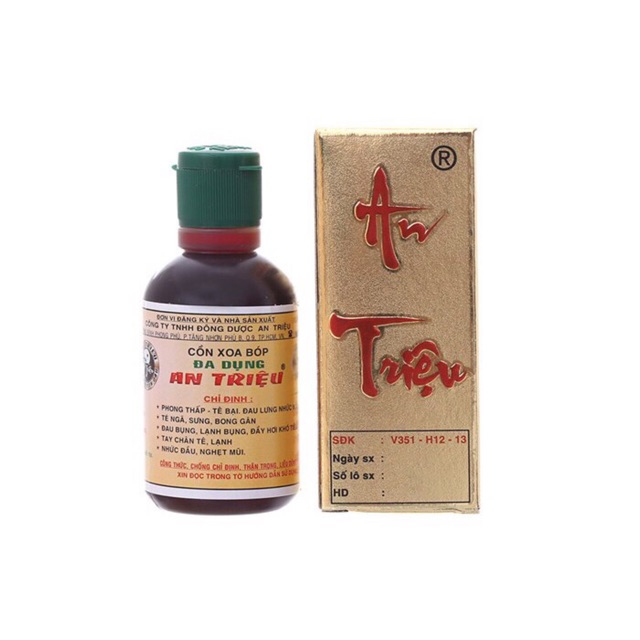 Cồn xoa bóp An Triệu ( date mới nhhất )