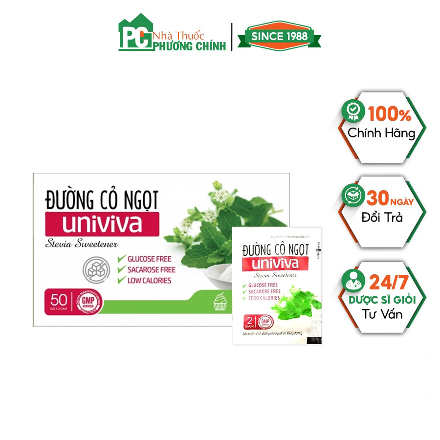 Đường Cỏ Ngọt Univiva Dành Cho Người Tiểu Đường, Người Ăn Kiêng Đường