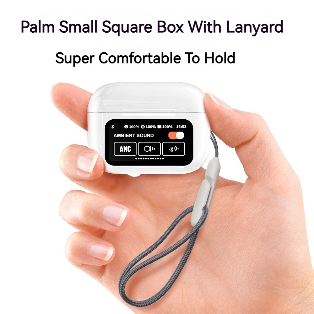 Polvcdg-A9 Pro Full-Color Touch Screen Bluetooth Headset Multi-Kinetic Lcd Screen ABC/ENC Dual Noise Reduction In-Ear Headset