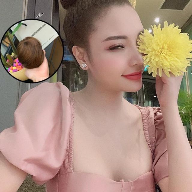 Tóc giả nữ búi 🥰FREESHIP🥰Tóc giả búi dài cao cấp