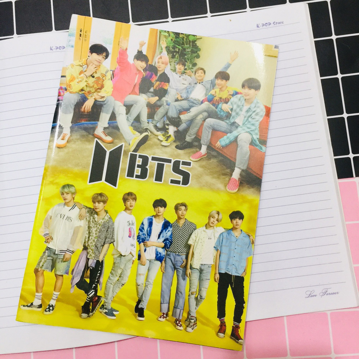 Vở viết BTS 1-5 QUYỂN . Tập viết kẻ ngang BTS KPOP