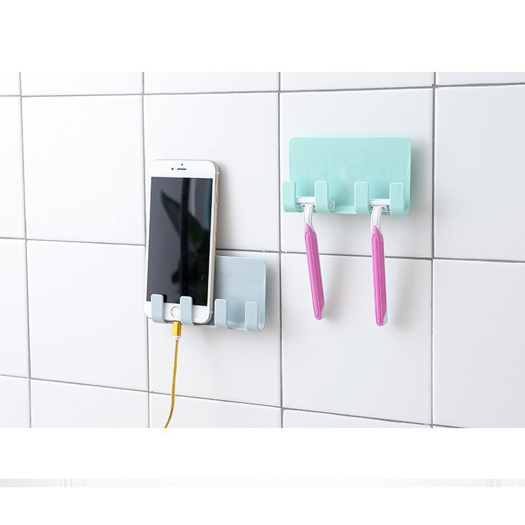 [HCM]MÓC TREO ĐỒ DÁN TƯỜNG 4 MÓC ĐA NĂNG